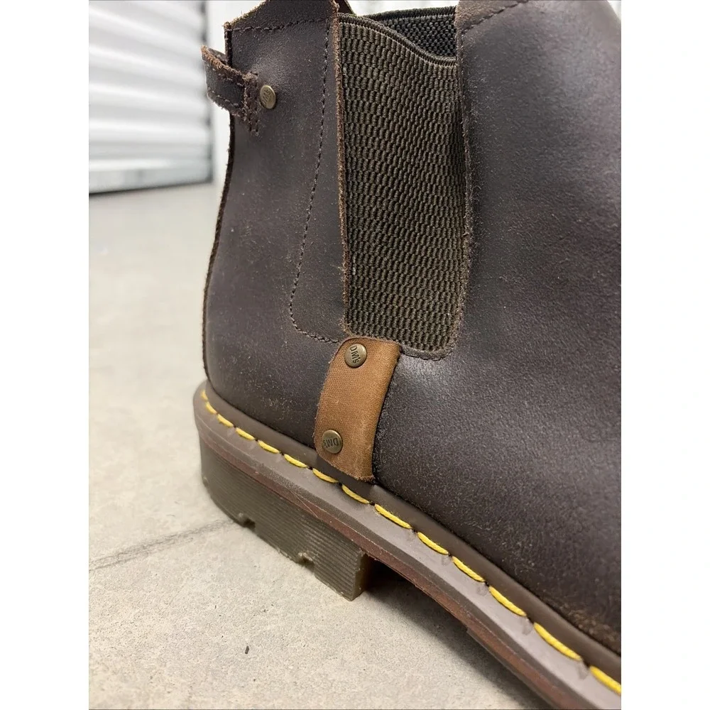 Rare Vintage Discontinued Dr. Martens Chelsea Boot 8B91 Waxed Brown Mens 12 Us